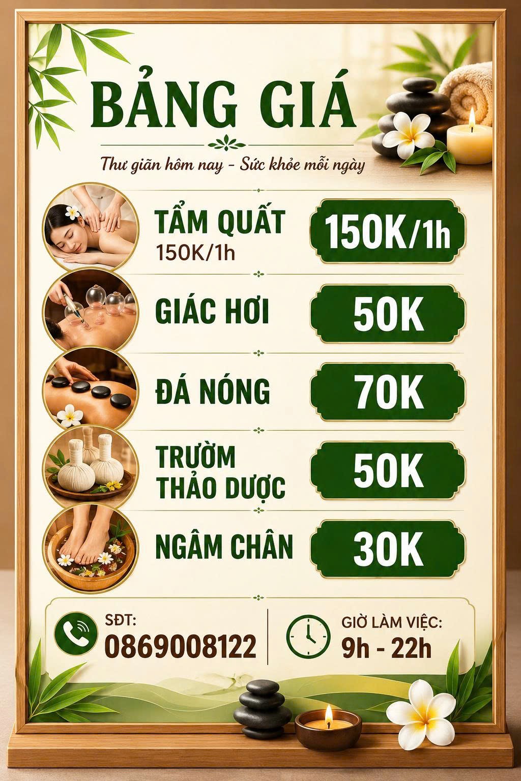Đá nóng dùng trong dịch vụ chườm đá nóng